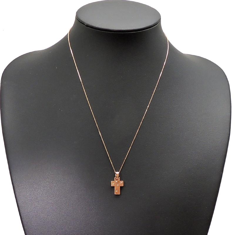 ダミアーニメトロポリタンダイヤモンドネックレス750 ピンクゴールド