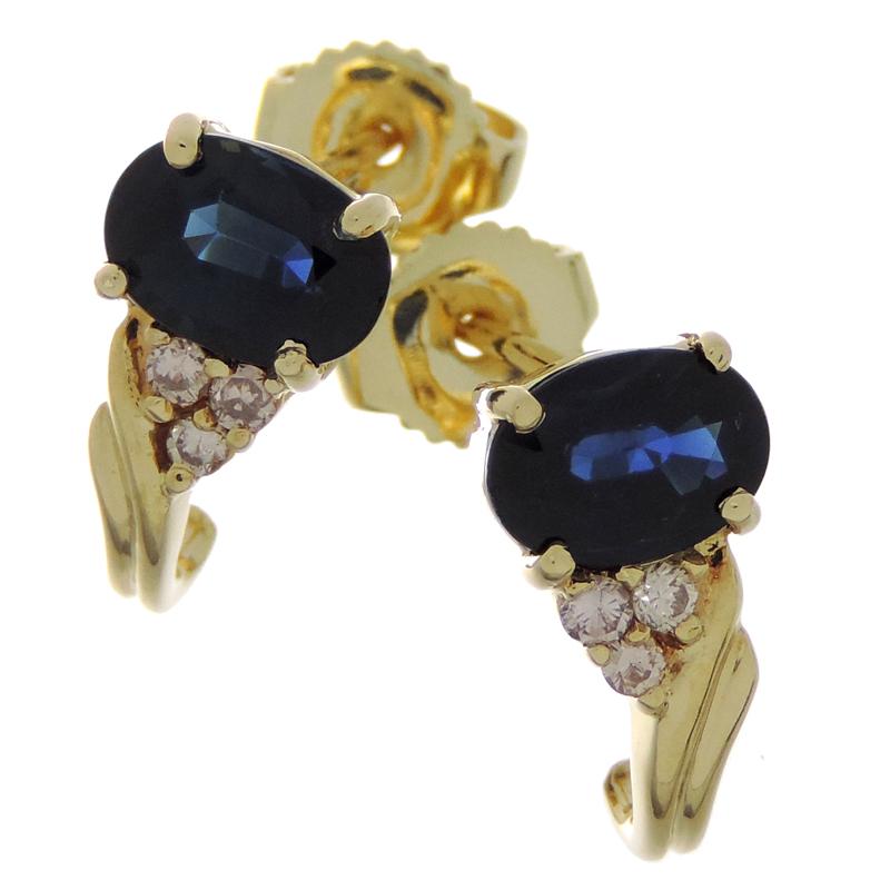 銀座店］Non Brand ノンブランド 0.94ct x2 サファイア 0.05ct x2  