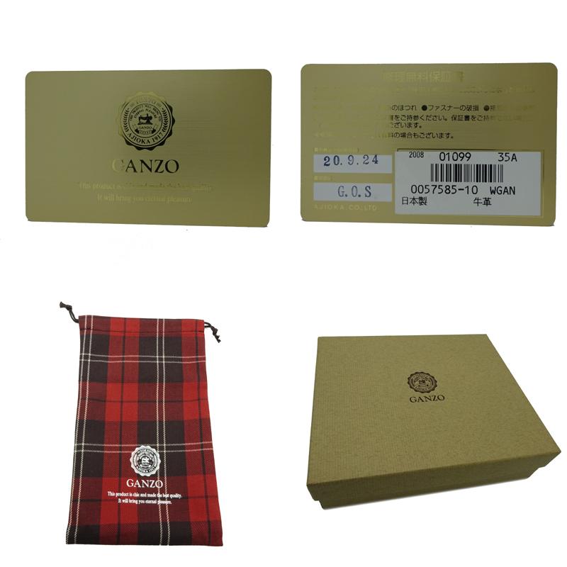 ガンゾ GH5 Lファスナー二つ折り財布 57585 二つ折り財布 カーフ GANZO