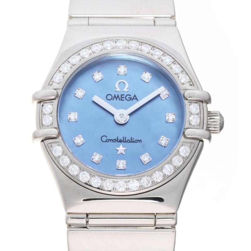 定番のお歳暮＆冬ギフト コンステレーション オメガ ［銀座店］OMEGA ミニ DH65351 750ホワイトゴールド 腕時計 1165.77.00 ダイヤモンド 12P ベゼル 腕時計