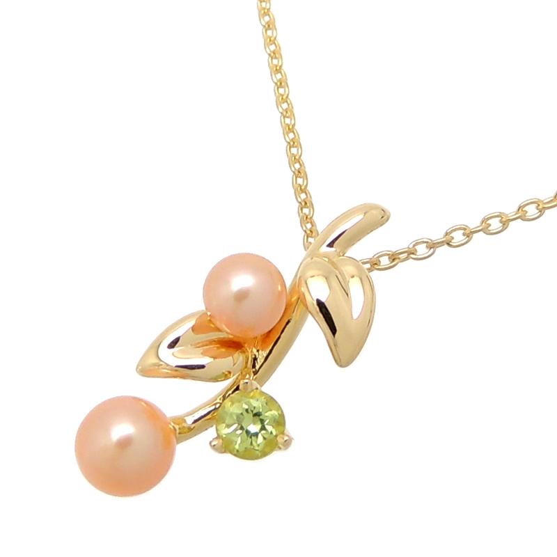 TASAKI タサキ ペリドット ハート チャーム ペンダント トップ