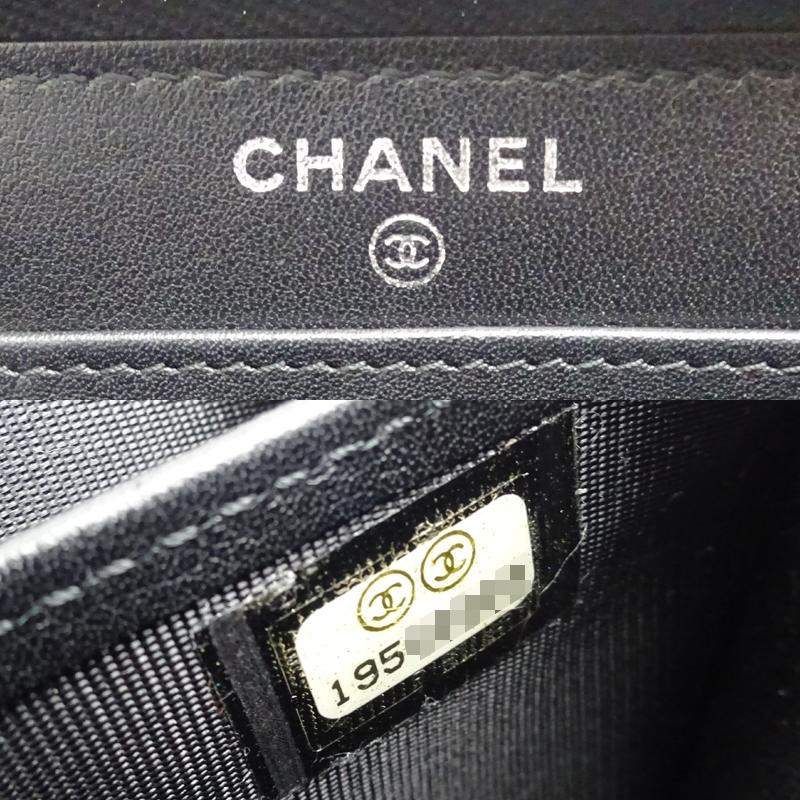 ［銀座店］CHANEL シャネル シンプリー ラウンドファスナー A80213 長財布 カーフ ブラック レディース DH65637｜dsdaikokuya｜06