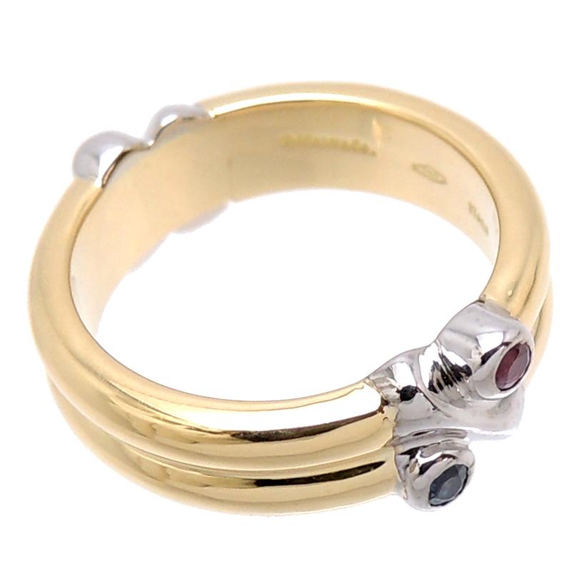 飯能本店］TIFFANY&Co. ティファニー 750YG 750WG ルビー サファイア  