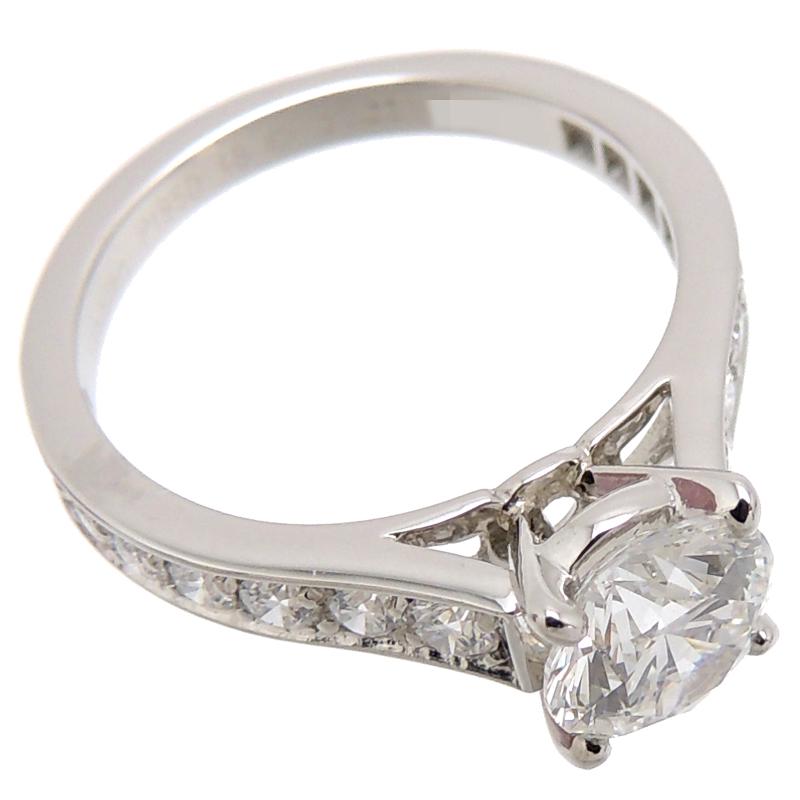 銀座店］CARTIER カルティエ Pt950 #48 1.01ct ソリテール 1895 ハーフ 