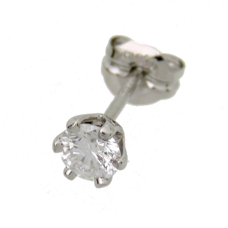 飯能本店］Non Brand ノンブランド ダイヤモンド 0.19ct 片方 ピアス  