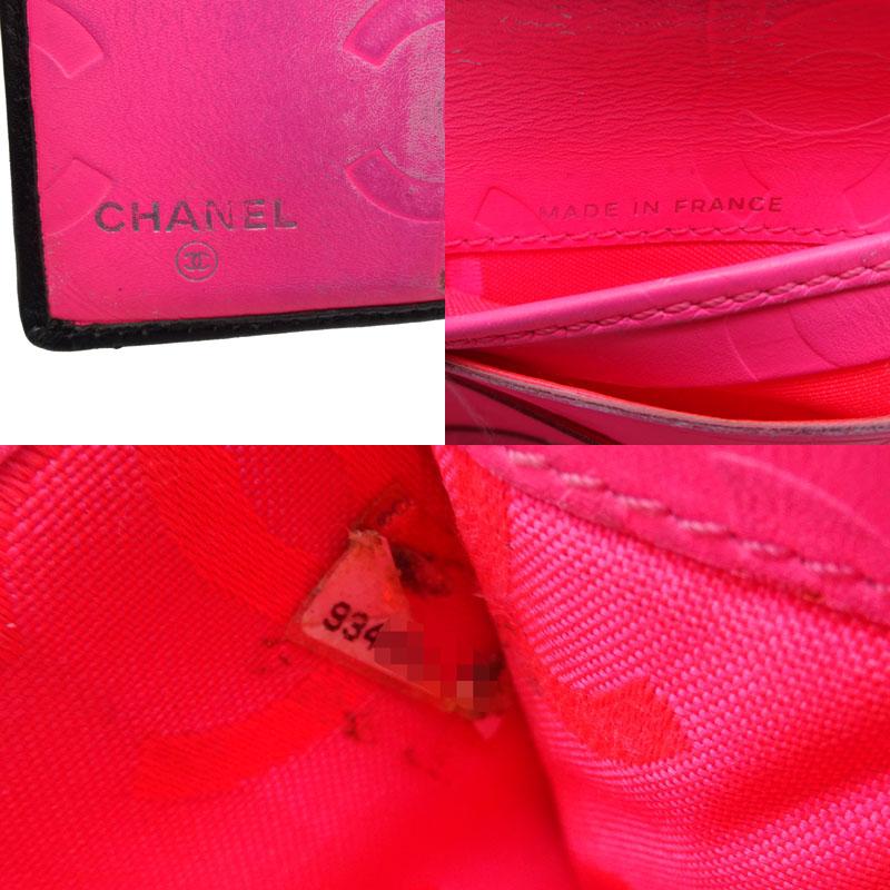 CHANEL ［飯能本店］CHANEL シャネル カンボンライン ガマ口財布 