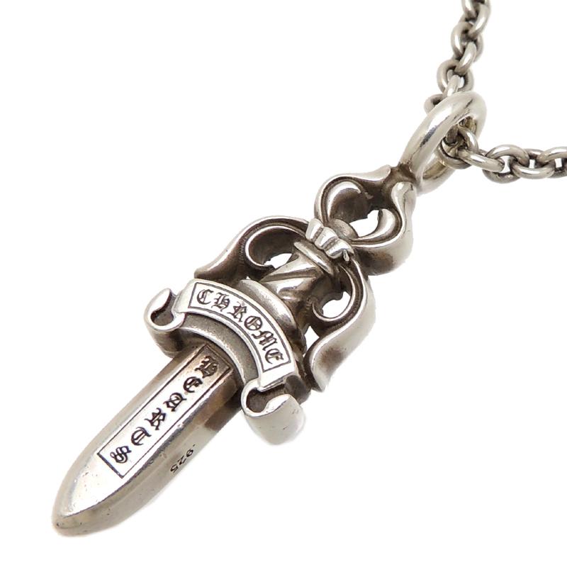 クロムハーツ ダガー ネックレス 925 総重量約10.5g インボイス付