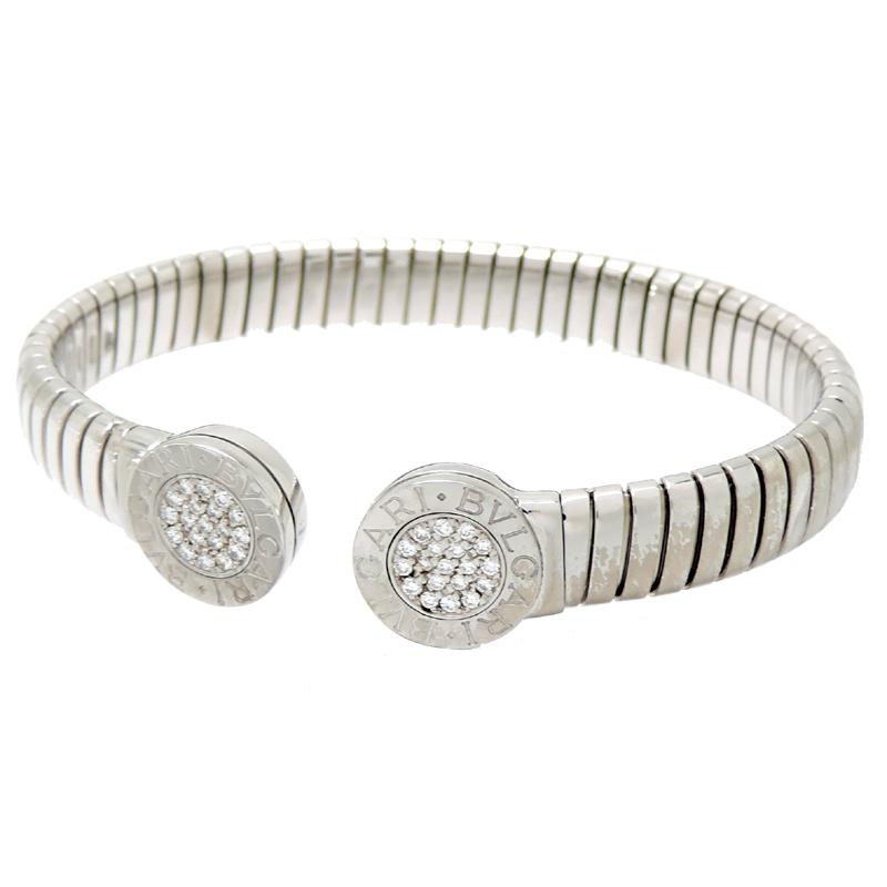 銀座店 Bvlgari ブルガリ ブルガリブルガリ ダイヤモンド トゥボガス バングル ステンレススチール レディース メンズ Dh Dh Ds大黒屋 通販 Yahoo ショッピング
