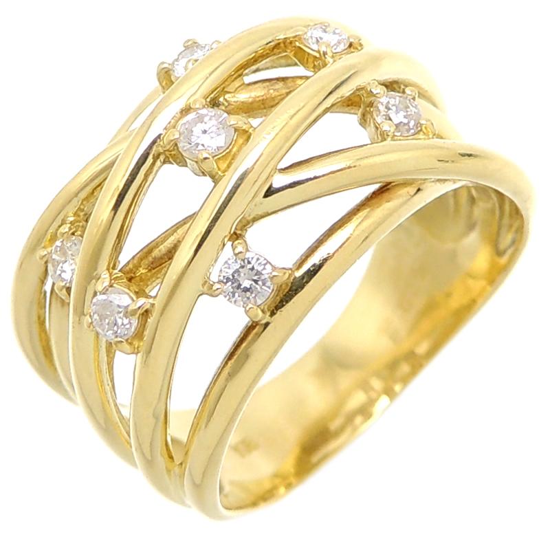 銀座店］Non Brand ノンブランド K18YG 0.22ct ダイヤモンド リング  