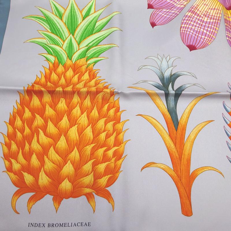 銀座店］HERMES エルメス カレ90 ブロメリアの目録 Index Bromeliaceae