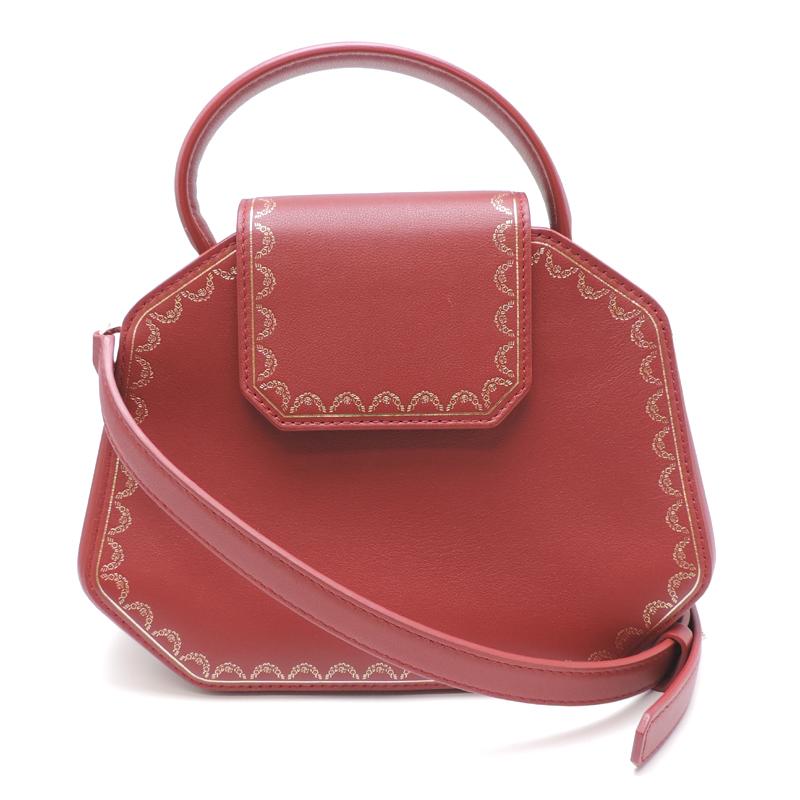 カルティエ　ガーランド ドゥ ミニ　2way　ショルダーバッグ　レザー　ボルドー Cartier ［飯能本店］CARTIER カルティエ ガーランド ドゥ ミニ 2WAY