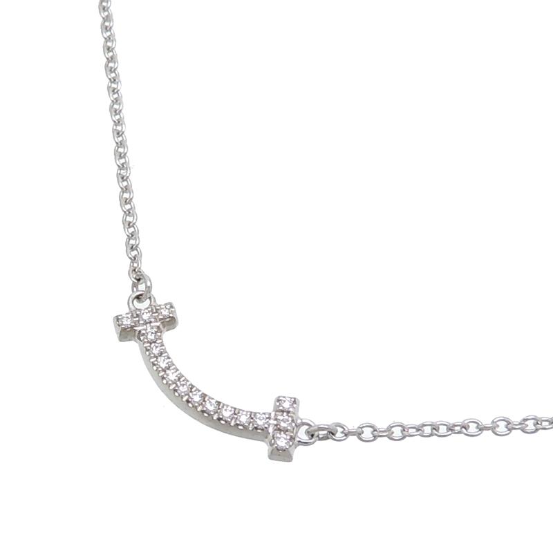 銀座店］TIFFANY&Co. ティファニー ダイヤモンド T スマイル ミニ  