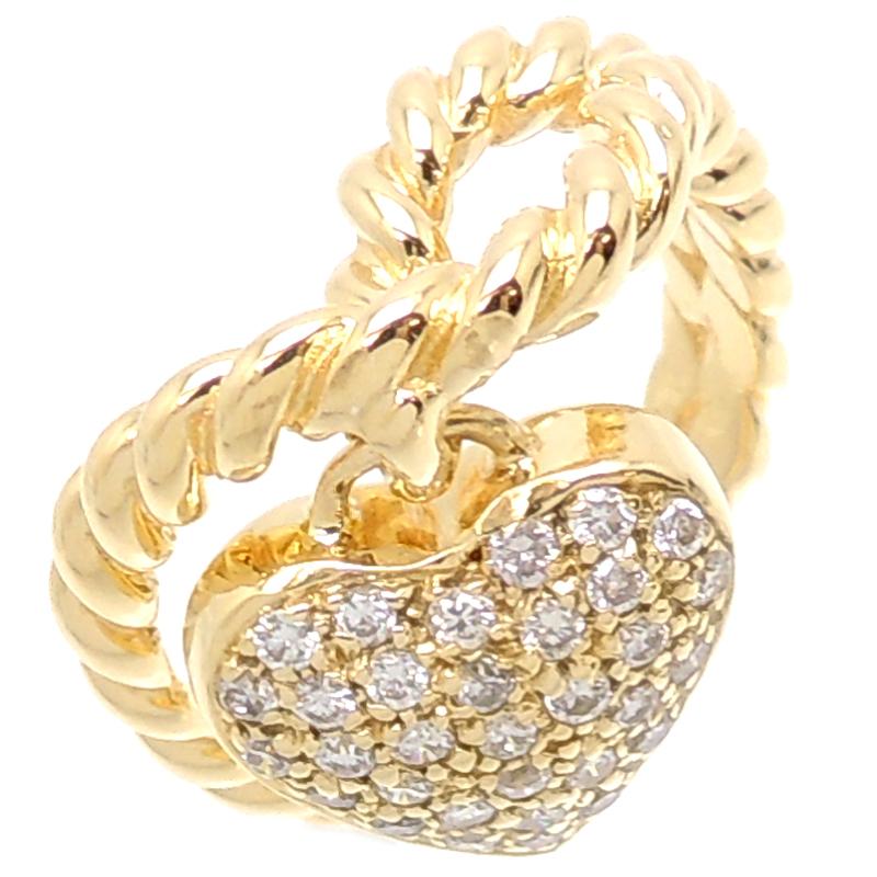 飯能本店］Non Brand ノンブランド K18 0.47ct ダイヤモンド ハート  