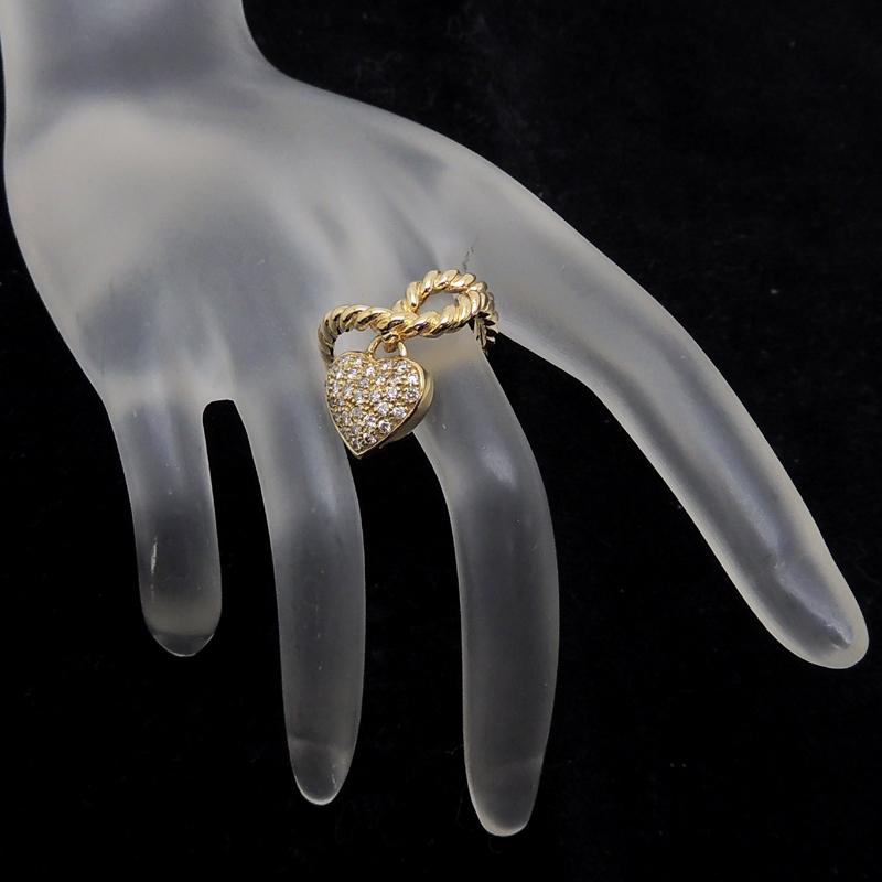 飯能本店］Non Brand ノンブランド K18 0.47ct ダイヤモンド ハート  