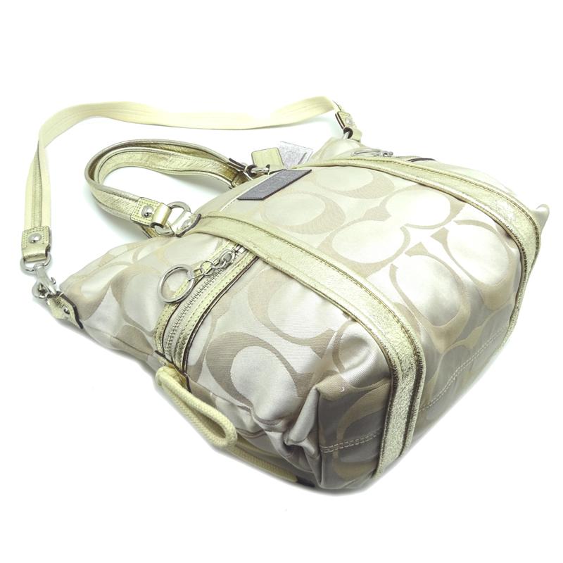 COACH ポピー サテン スポットライト トートバッグ 13843