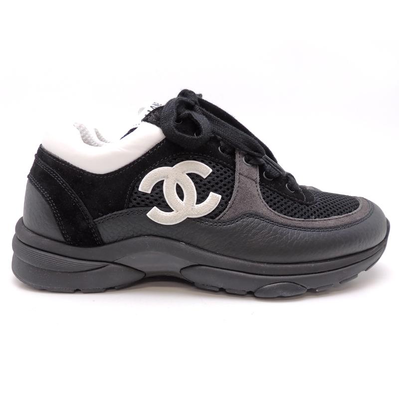 銀座店］CHANEL シャネル ココマーク #37 Y55720 スニーカー レザー 