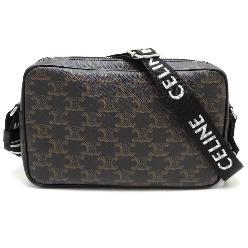 CELINE Triomphe コーティングキャンバス メッセンジャーバッグ