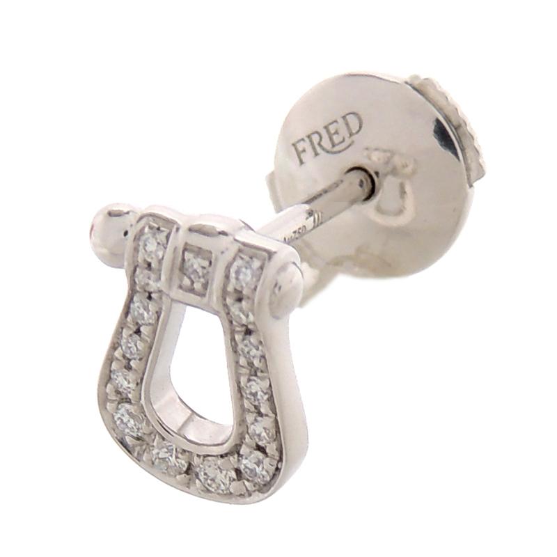フレッド FRED ピアス フォース10 ダイヤモンド AU750（ネット