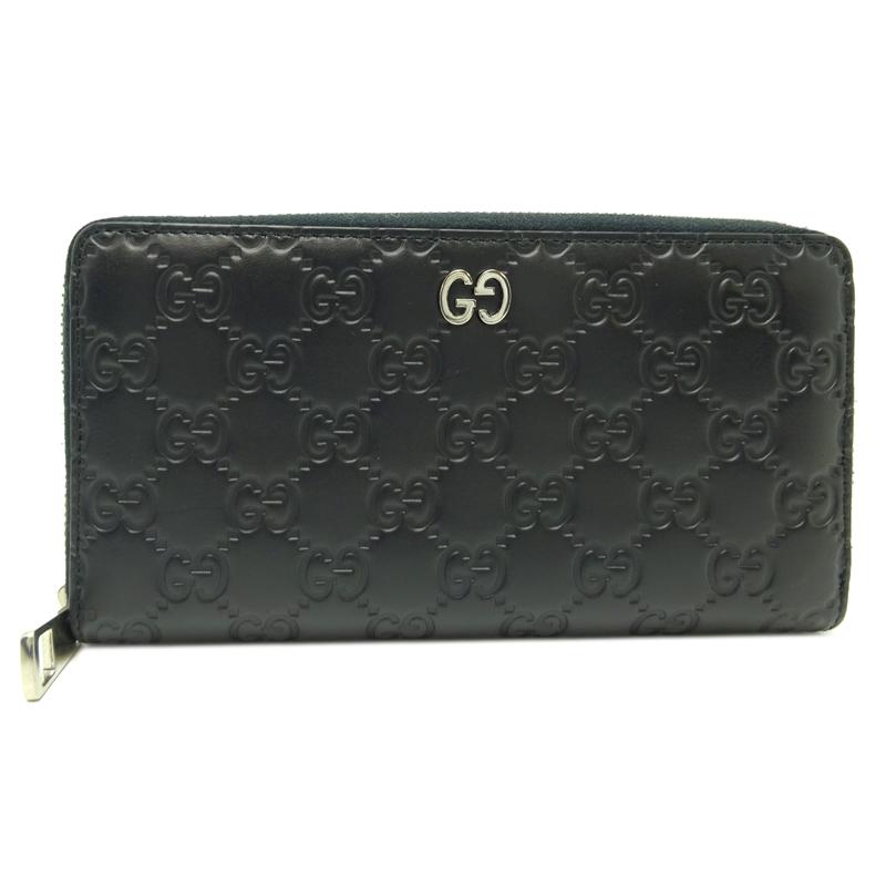 GUCCI グッチ GGマーモント ジップアラウンドウォレット ブラック