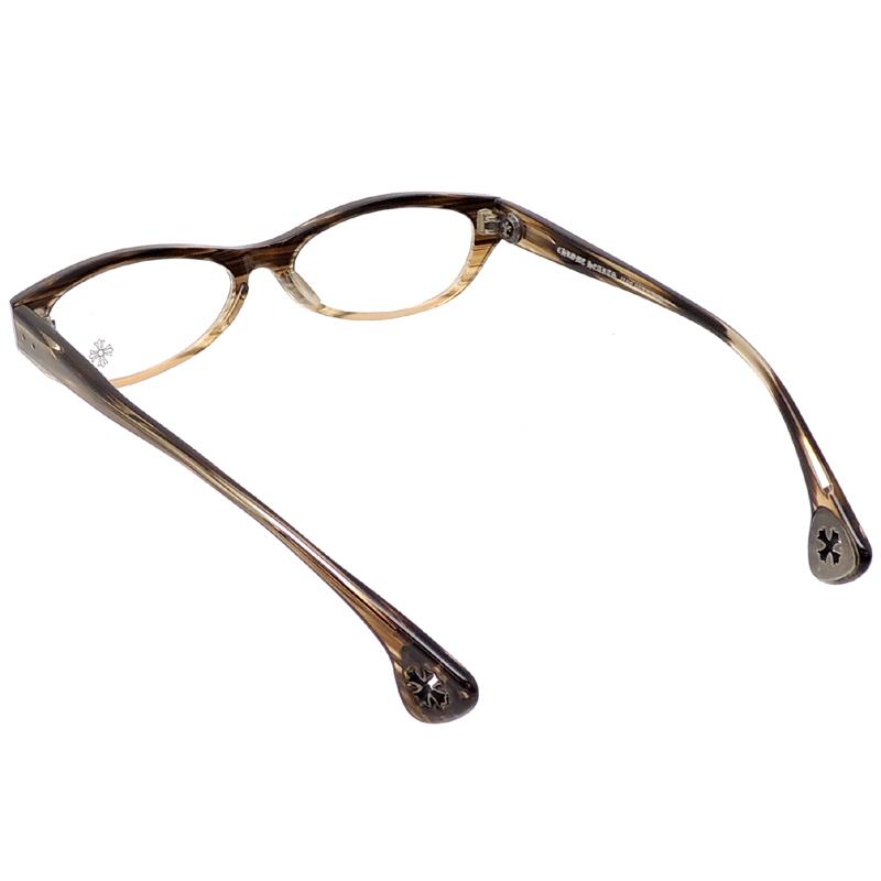 ［銀座店］CHROME HEARTS クロムハーツ アイウェア EDITH メガネ プラスチック ブラウン系 レディース・メンズ DH76368の画像