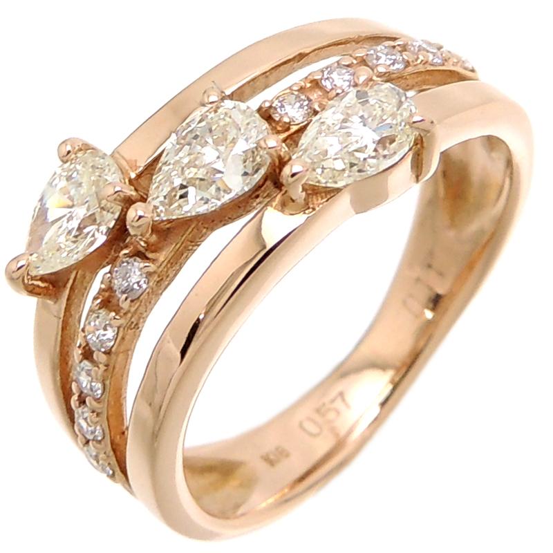飯能本店］Non Brand ノンブランド K18 0.57ct 0.11ct ダイヤモンド