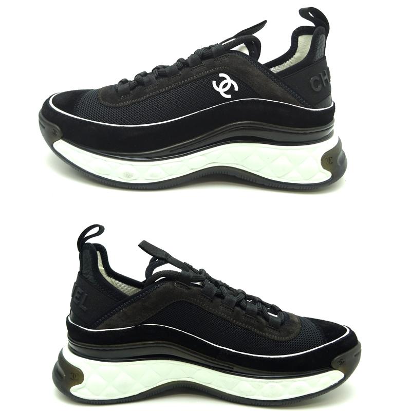 CHANELスニーカー　ブラック　23.5〜24 CHANELスニーカーブラック23.5〜24