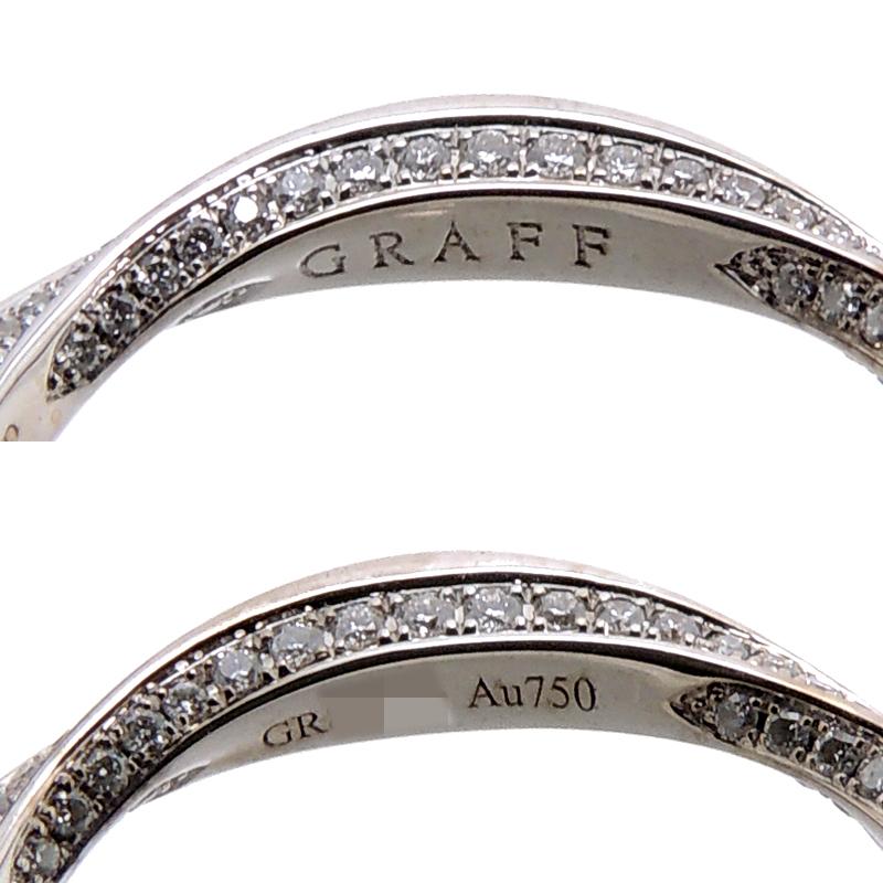 ［銀座店］GRAFF グラフ ※イニシャル入り 0.66ct ダイヤモンド スパイラル RGR558 リング・指輪 750ホワイトゴールド 6号 DH76480｜dsdaikokuya｜05