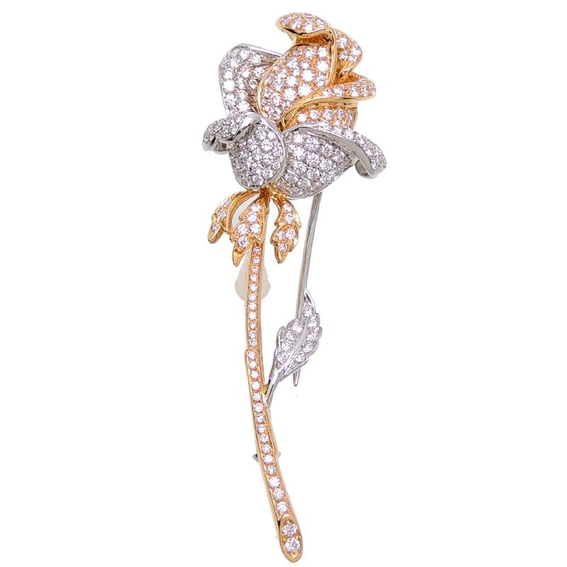 ダイヤ　ブローチ 飯能本店］Picchiotti ピキョッティ 7161-30441 750WG 750PG 2.85ct