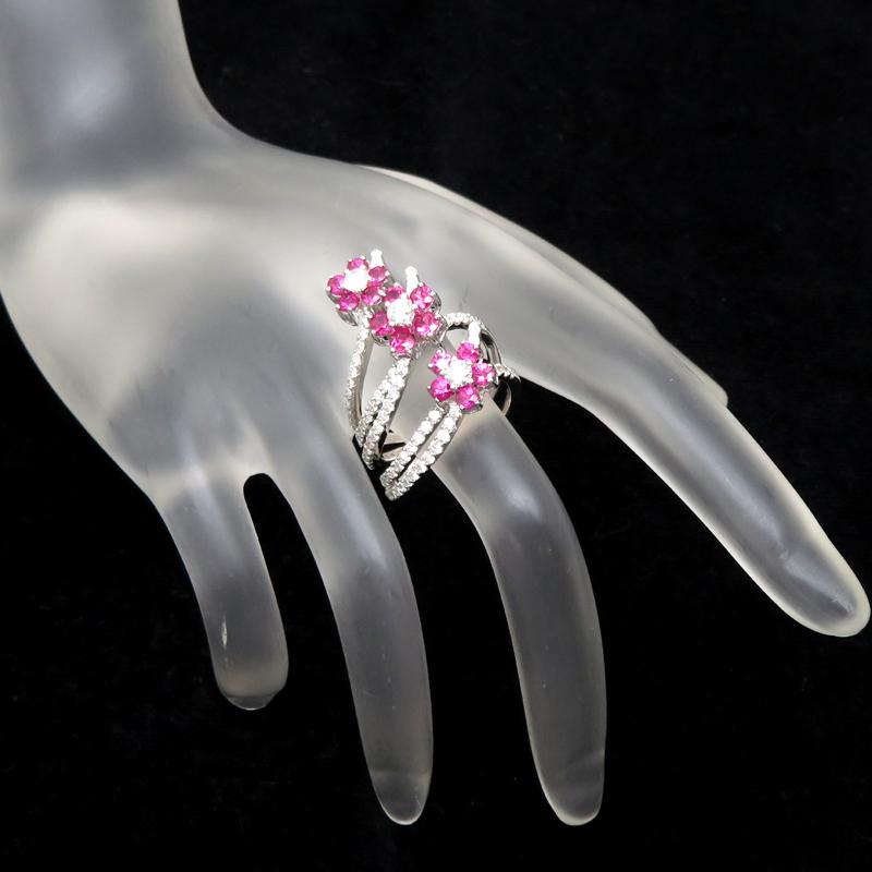 銀座店］Non Brand ノンブランド 750WG 1.56ct ルビー ダイヤモンド  