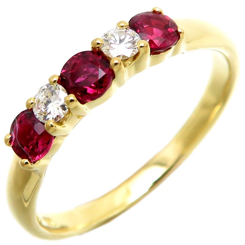 お値下げ‼️ルビー ダイヤモンド ゴールドリング 11号 TIFFANY】ゴールドリング ルビー ダイヤモンド 11号