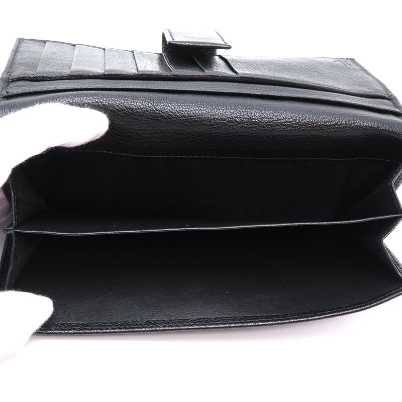 ✨極上美品・付属品完備✨　グッチ　二つ折り　インターロッキング　レザー　ブラック GUCCI(グッチ) / インターロッキング_Wホック/3つ折り財布/レザー