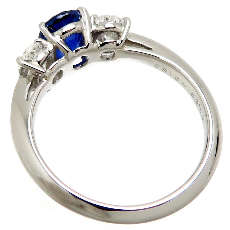銀座店］SUWA Pt950 1.52ct サファイア ダイヤモンド リング・指輪  