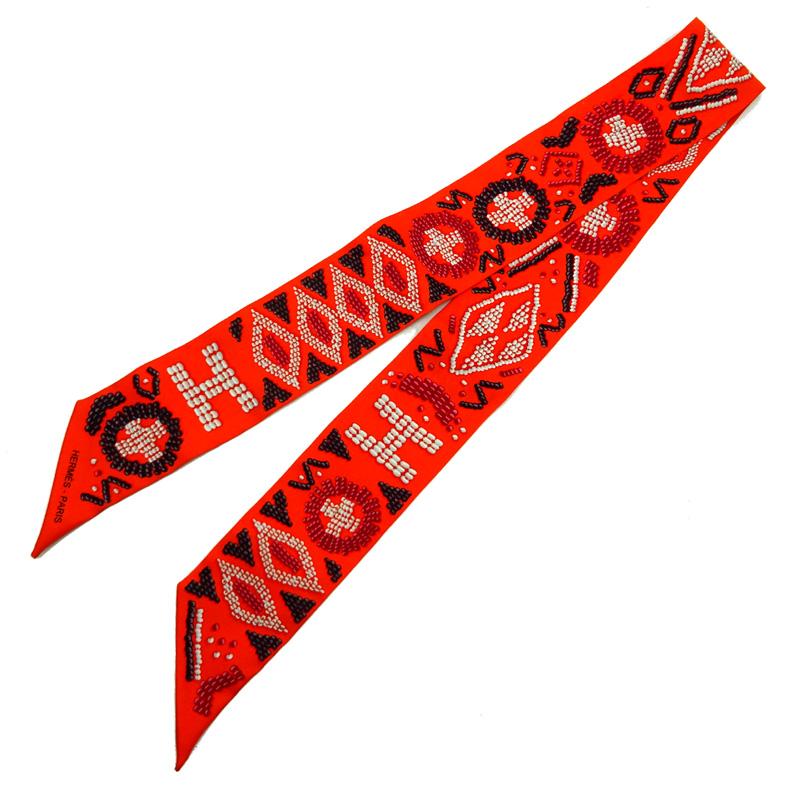 銀座店］HERMES エルメス ツイリー Kelly en perles ケリーアンペルル