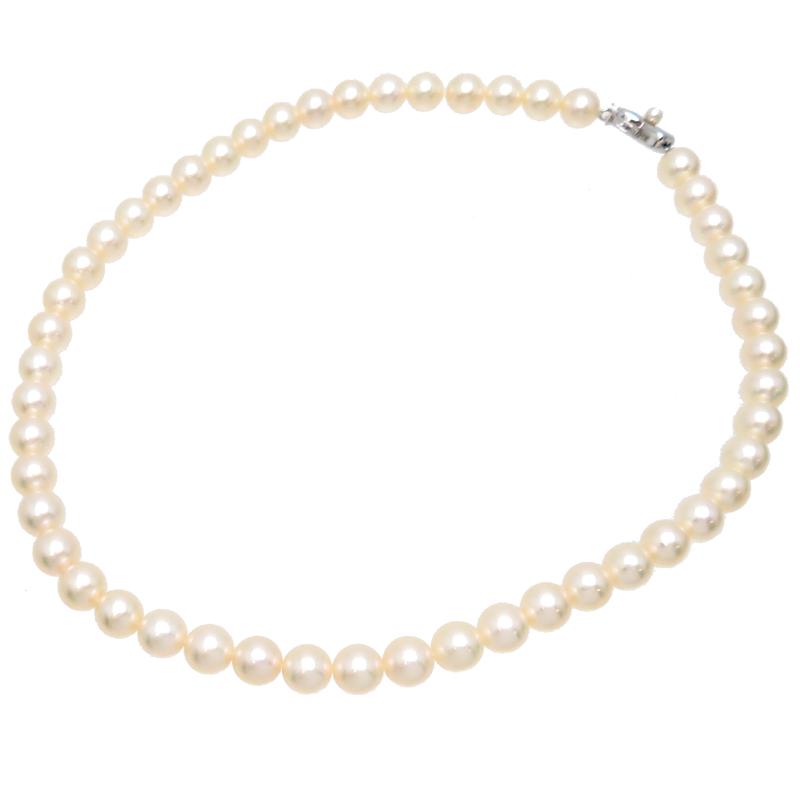 新品未使用…TASAKI パール付きネックレス TASAKI（タサキ） パール ダイヤネックレス K18YG 8.0mm 0.06ct 一粒