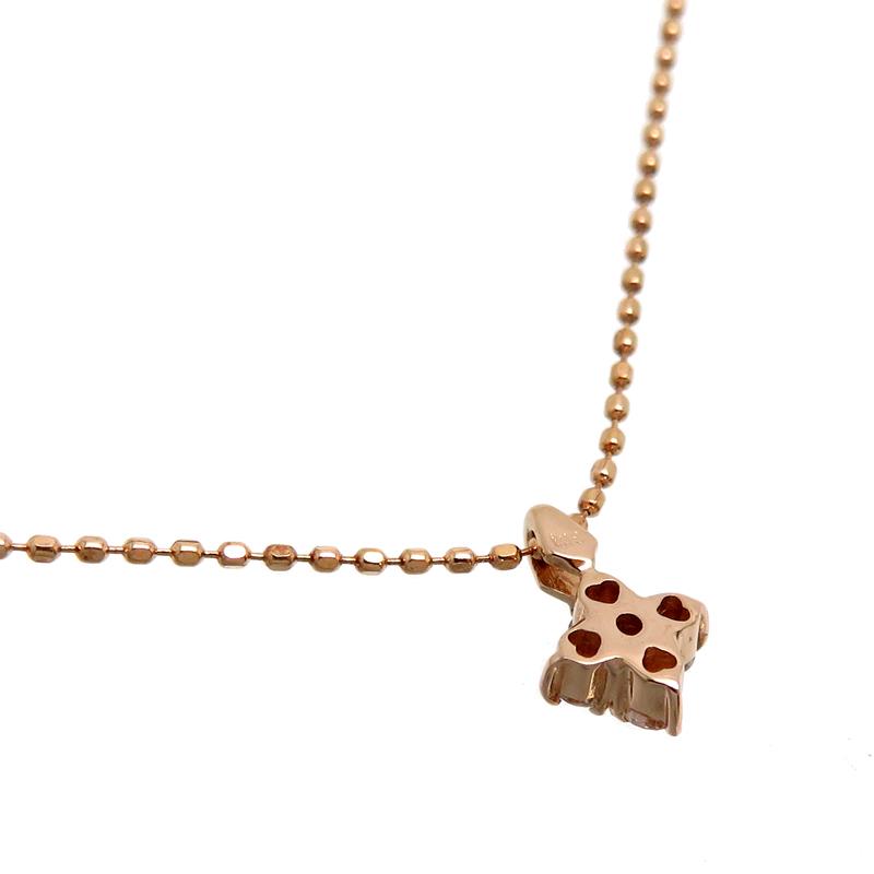 ELLE ［飯能本店］ELLE エル K18PG 0.09ct ダイヤモンド ネックレス 