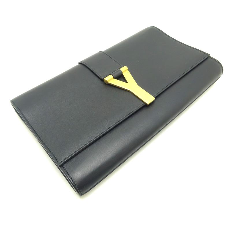 飯能本店］YVES SAINT LAURENT イヴ・サンローラン Yライン クラッチ 