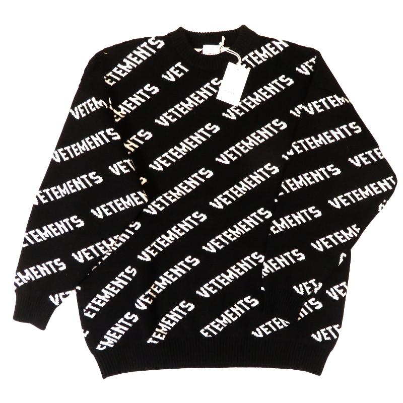 ヴェトモン ニット UA53KN300B 飯能本店］VETEMENTS ヴェトモン モノグラムニット #S UA53KN300B