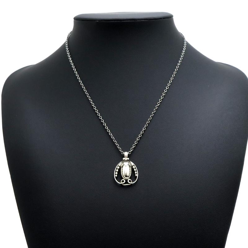   1992 イヤーペンダントネックレス シルバー 銀座店］Georg Jensen ジョージジェンセン SV925 ヘリテージ