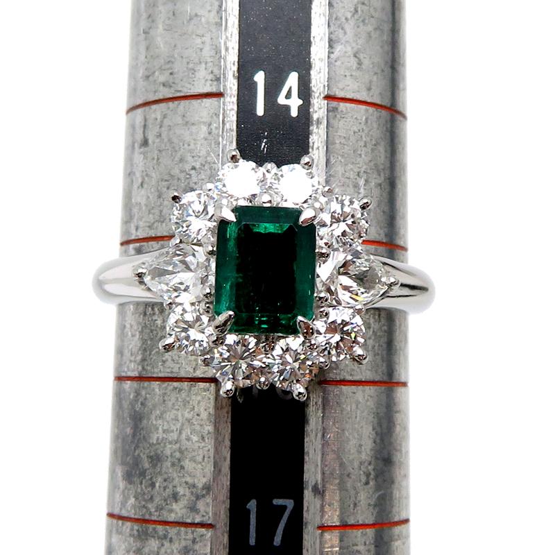 銀座店］Non Brand ノンブランド Pt900 0.81ct エメラルド 