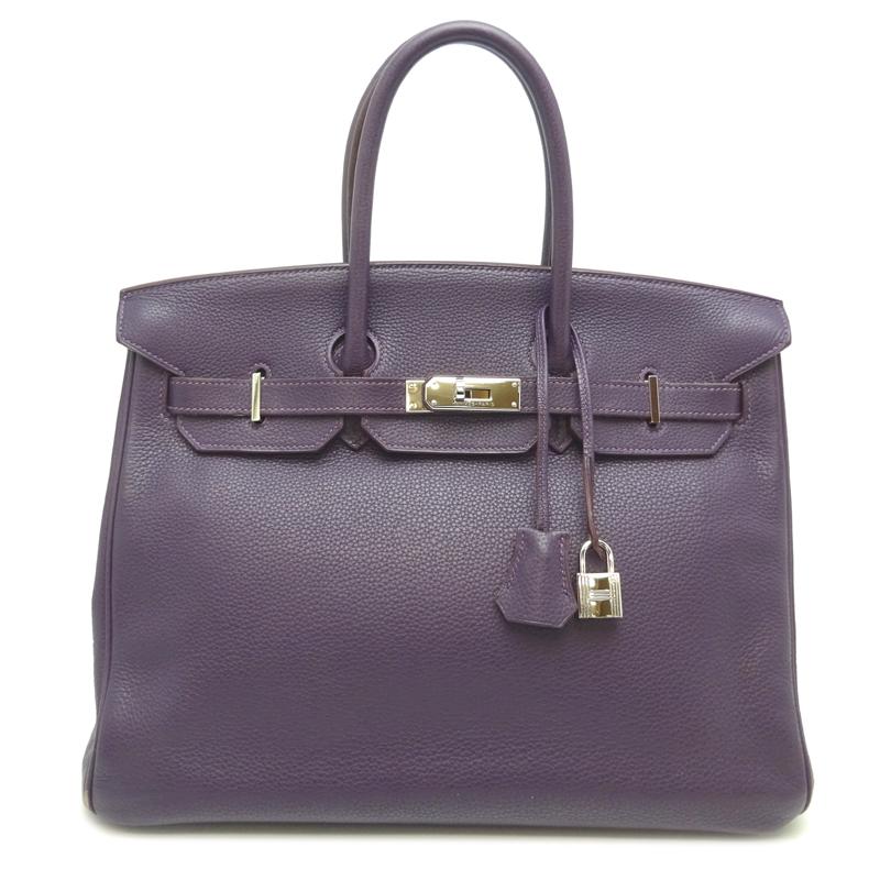 飯能本店］HERMES エルメス バーキン35 □L刻印 2008年製 パラジウム  