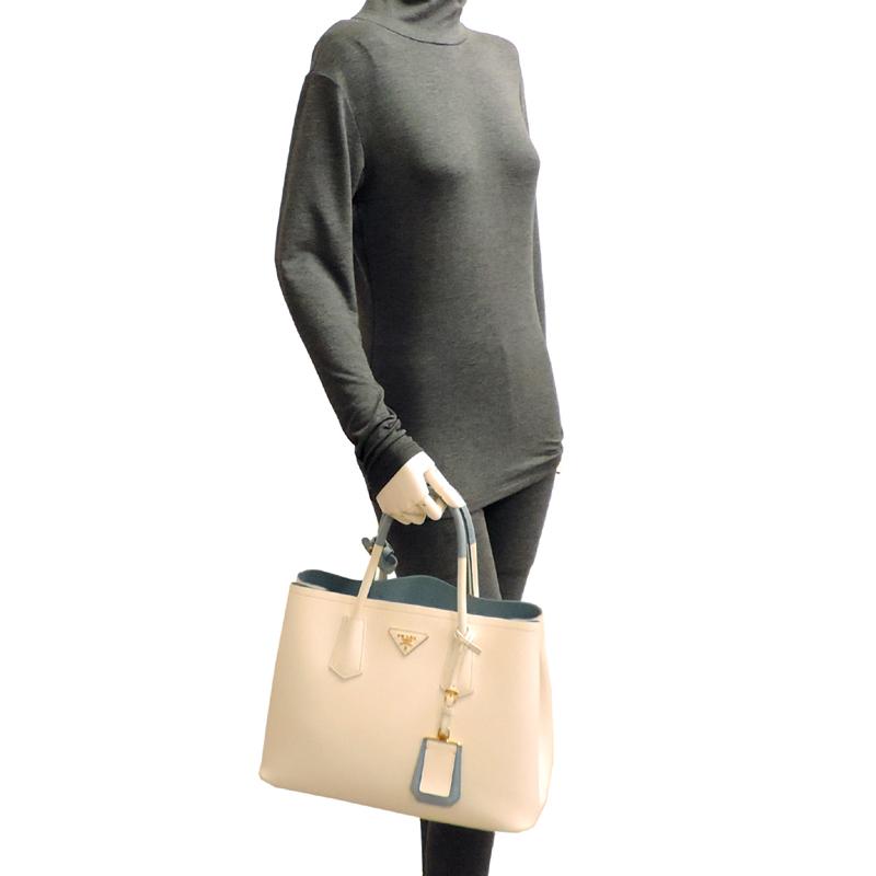 PRADA ドゥーブレ　ミディアム　トートバッグ　サファイアーノレザー PRADA（プラダ） 【10/15まで！ローン48回無金利】［飯能本店］PRADA