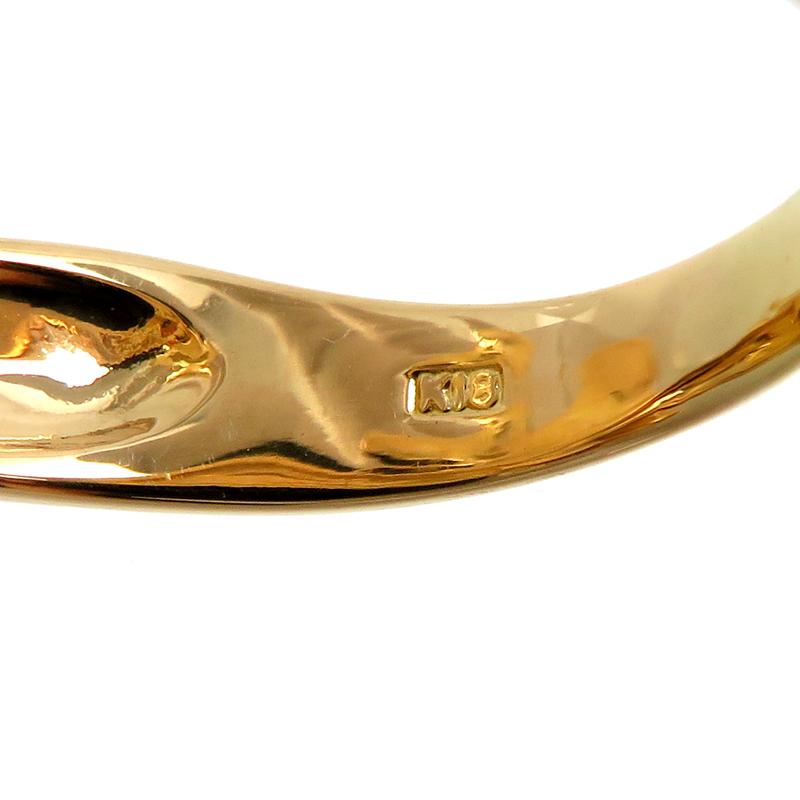 銀座店］Non Brand ノンブランド K18YG 0.23ct ダイヤモンド フラワー