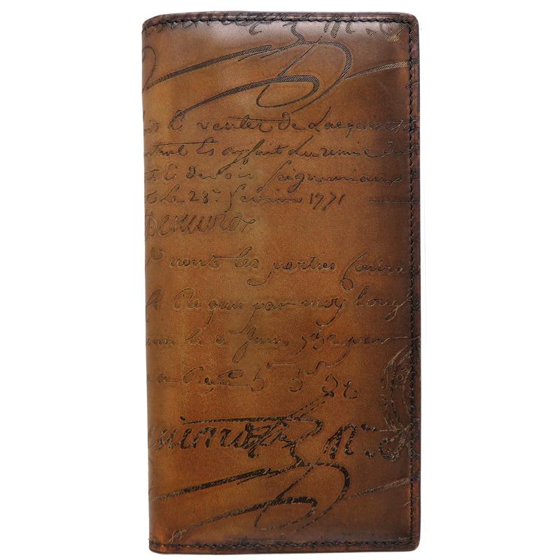 ベルルッティ カリグラフィ メンズ 長財布 レザー ブラウン 飯能本店］Berluti ベルルッティ カリグラフィ 長財布 レザー ブラウン