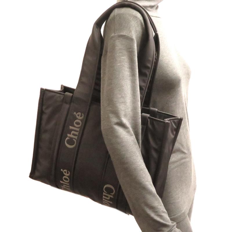 Chloe ［飯能本店］Chloe クロエ ウッディ ミディアム ナイロン トート 