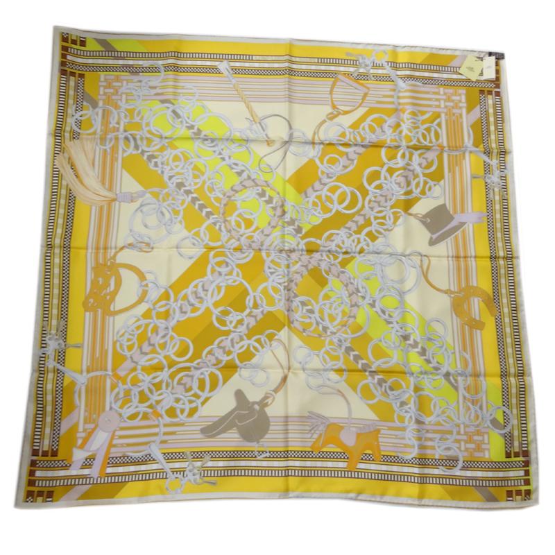 HERMES ［銀座店］HERMES エルメス カレ90 馬車力とチャーム スカーフ  