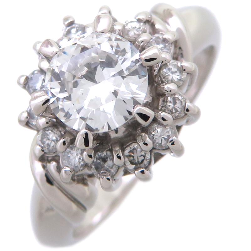 銀座店］Non Brand ノンブランド Pt900 0.606ct 0.23ct ダイヤモンド  