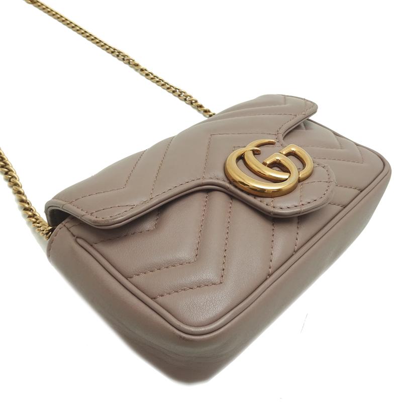 GUCCI】グッチ Gg Marmont Super Mini Bag ベージュ