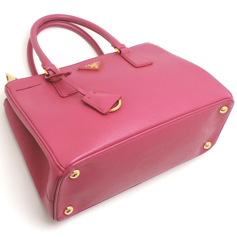 Prada - プラダ ガレリア サフィアーノ ハンドバッグ ミディアム ピンク