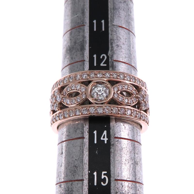 ノンコ☆K18 PG 天然ダイヤモンド　0,13ct リング　2,1g 石川暢子】 Pt900/K18ダイヤモンドリング (NO.128429-B) – JEX