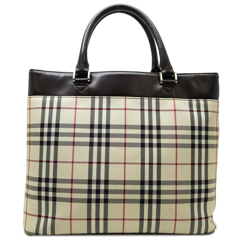 【Burberry】チェック柄キャンバストート BURBERRY ［飯能本店］BURBERRY バーバリー ノバチェック柄